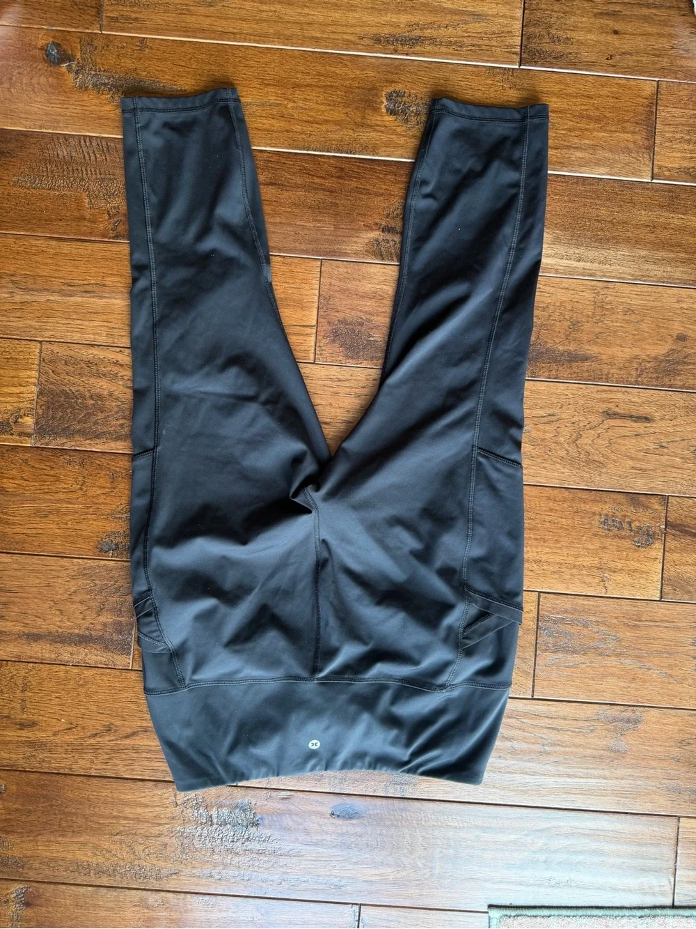 RBX Black Performance Cropped Leggings with Logo Print - Picture 3 of 3